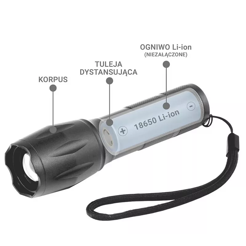 everActive FL600 rankinis LED žibintas, 600 lm, CREE XM-L2, 18650 / 3x AAA