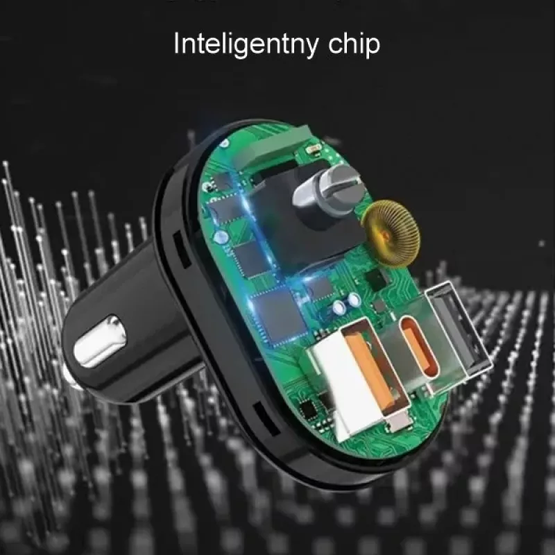 Laisvų rankų rinkinys Awei C-843 Bluetooth 5.0 su FM siųstuvu, USB ir USB-C jungtimis