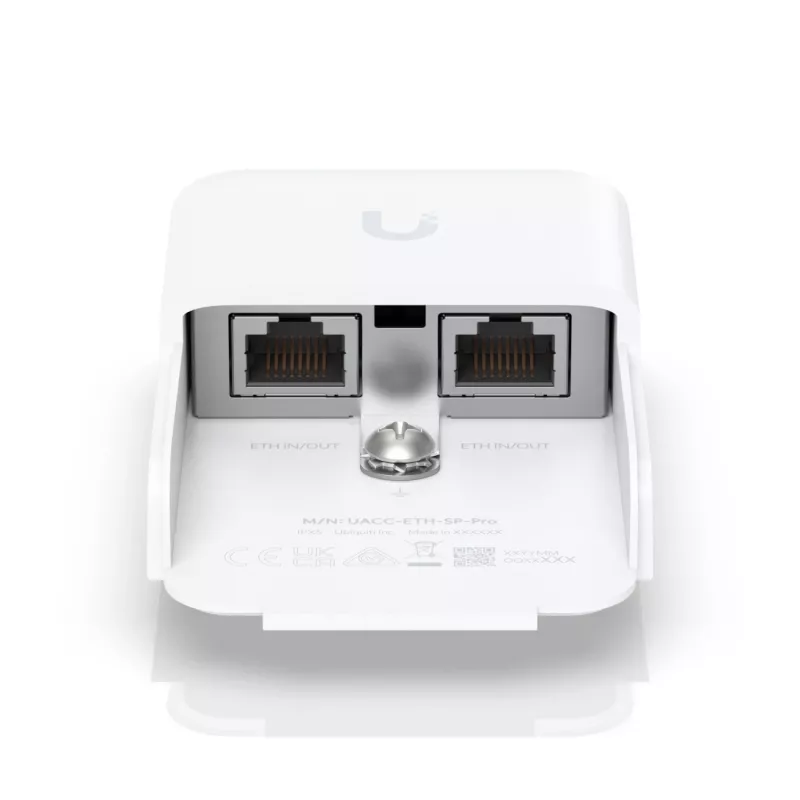Ethernet apsauga nuo viršįtampių UBIQUITI UACC-ETH-SP-Pro — 10 Gbit/s, 600 V, polikarbonatas, balta