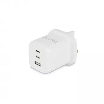 Dicota maitinimo blokas – kompaktiškas, GaN – 65 W – 5 A – PD 3.0 – 3 išvesties prievadai (2x USB-C, USB)