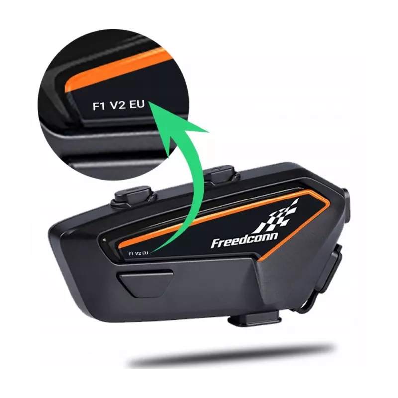 Ausinės FreedConn F1 V2 EU – Bluetooth 5.2, IP65, 1100 mAh baterija, iki 48 h pokalbio laiko, FM radijas, mikrofonas, segtukas
