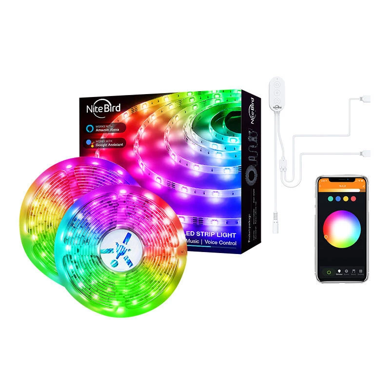 LED juostinis šviestuvas NiteBird SL3 gosund | nitebird — išmanus WiFi RGB, 2×5 m, Tuya