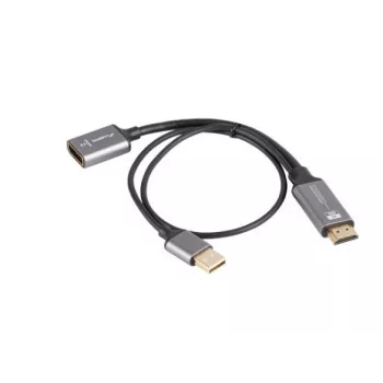 Adapteris HDMI(M)-DisplayPort(M) 4K 20 cm LANBERG AD-HD-DP-0