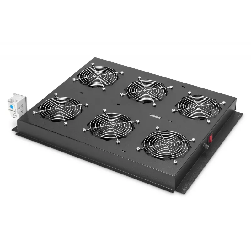 Digitus DN-19 FAN-6-SRV-B ventiliatorių blokas 19 inch 6 vietų serverių spintai juodas