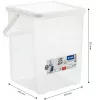 Plastikinis indas skysčiams Rotho Basic 9 L modelis 1770101100RP, baltas, su dangteliu ir pakabinimo anga