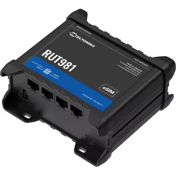 Maršrutizatorius TELTONIKA RUT981 CAT4 LTE Dual SIM eSIM 4x Ethernet Wi‑Fi Global