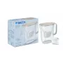Vandens filtro ąsotis BRITA Style Essential, 2,4 l talpa (1,4 l filtruoto vandens), MAXTRA, atverčiamas dangtelis, smėlio spalvos