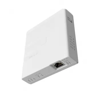 PoE įpurškiklis MikroTik GPEN21 su SFP palaikymu, Gigabit Ethernet (10/100/1000 Mbps), 2 RJ-45 prievadai, baltas, 12–57 V įėjimas