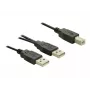 USB laidas DeLOCK USB-B / USB-A 1 m juodas