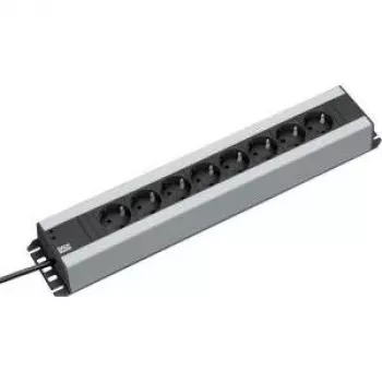 Prailginimo blokas Bachmann 300.002 2m 12 AC lizdų Juoda Pilka