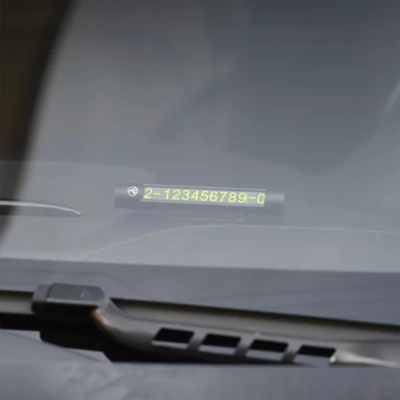 Laikinoji automobilio stovėjimo kortelė Tellur TLL171251 – metalo juoda, rodo du telefono numerius