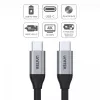 USB C į C duomenų ir įkrovimo kabelis Unitek C14082ABK 1 m, USB 3.2 Gen 2 (10 Gbit/s), 100 W PD, juodas