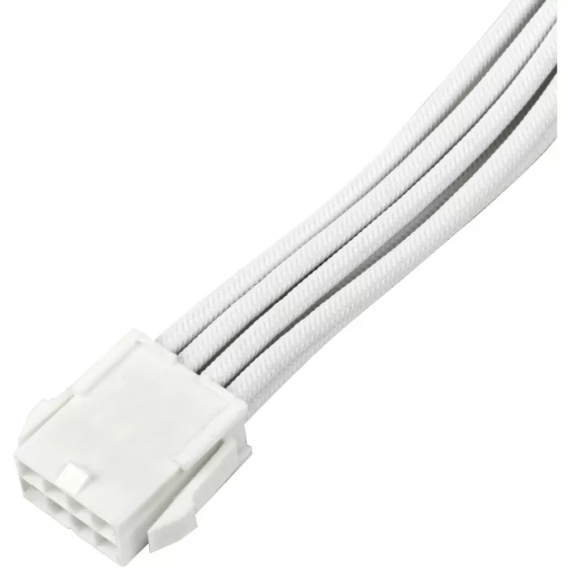 Prailginimo laidas maitinimo šaltiniui SILVERSTONE EPS 12V 8 kontaktų (30 cm) baltas SST-PP07E-EPS8W-V2