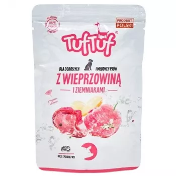 TUF TUF su kiauliena ir bulvėmis - šlapias šunų maistas - 300g