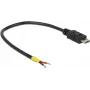 USB laidas DeLOCK 0,15 m Micro-USB B juodas