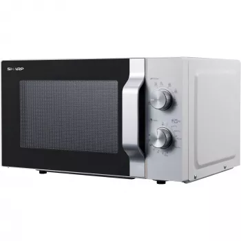 Mikrobangų krosnelė Sharp R204WA, sidabrinė/balta, 20 L, 800 W