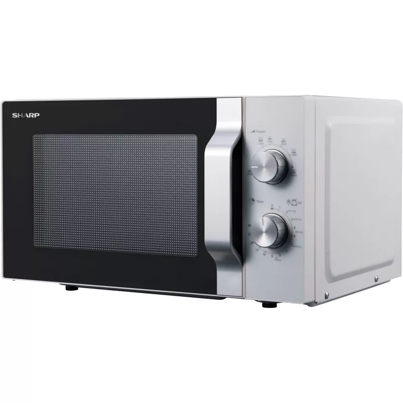 Mikrobangų krosnelė Sharp R204WA, sidabrinė/balta, 20 L, 800 W