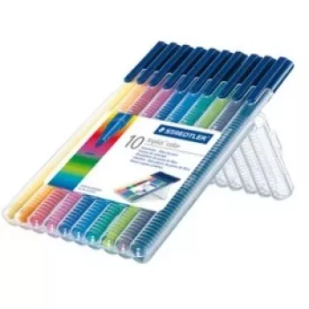 Žymekliai flomasteriai Staedtler triplus color 323 10 spalvų