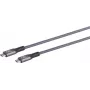 USB kabelis S/CONN 13-68020 USB4 Gen 3x2 1 m USB C pilkas