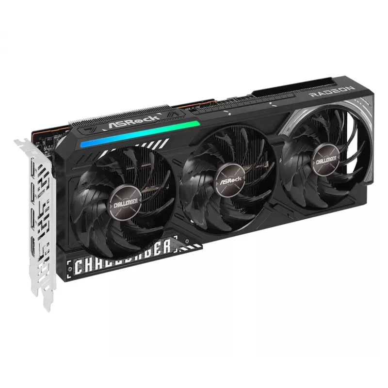 Vaizdo plokštė ASRock Challenger Radeon RX 9070 — 16 GB GDDR6, 256 bit, PCIe 5.0, 3x DisplayPort 2.1a + HDMI 2.1b