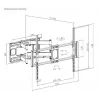 Gembird WM-120 tv laikiklis 3.05 m (120) juodas