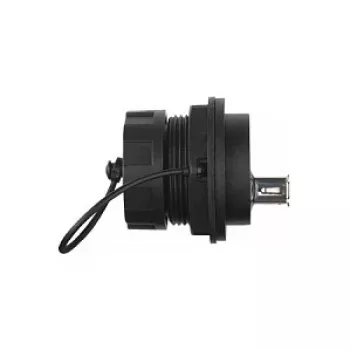 Alcasa IC04-U304 USB A lizdas, juodas, tiesus, IP65/IP67