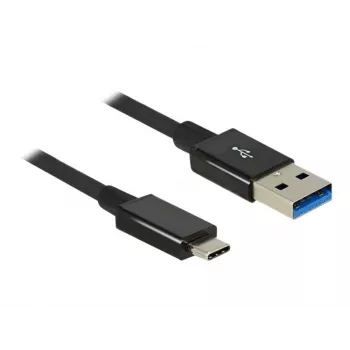 DeLOCK Premium USB laidas - USB 3.1 Gen2, 1,0 m, USB-C (vyriškas) į USB-A (vyriškas), juodas (83983)