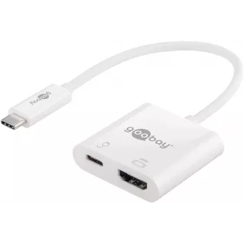 Goobay USB-C™ Multiport Adapter HDMI, baltas, 0.145 m