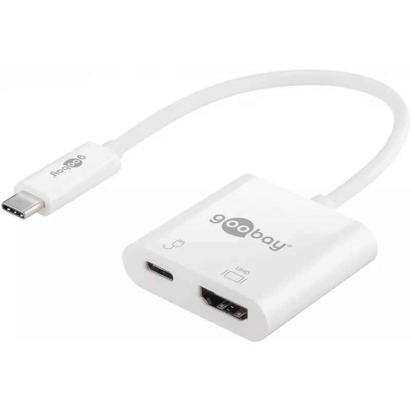 Goobay USB-C™ Multiport Adapter HDMI, baltas, 0.145 m