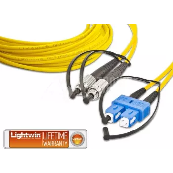Lightwin LDP-09 FC-SC 3.0 šviesolaidinis kabelis 3 m 2x FC 2x SC OS2 geltonas (LDP-09 FC-SC 3.0)