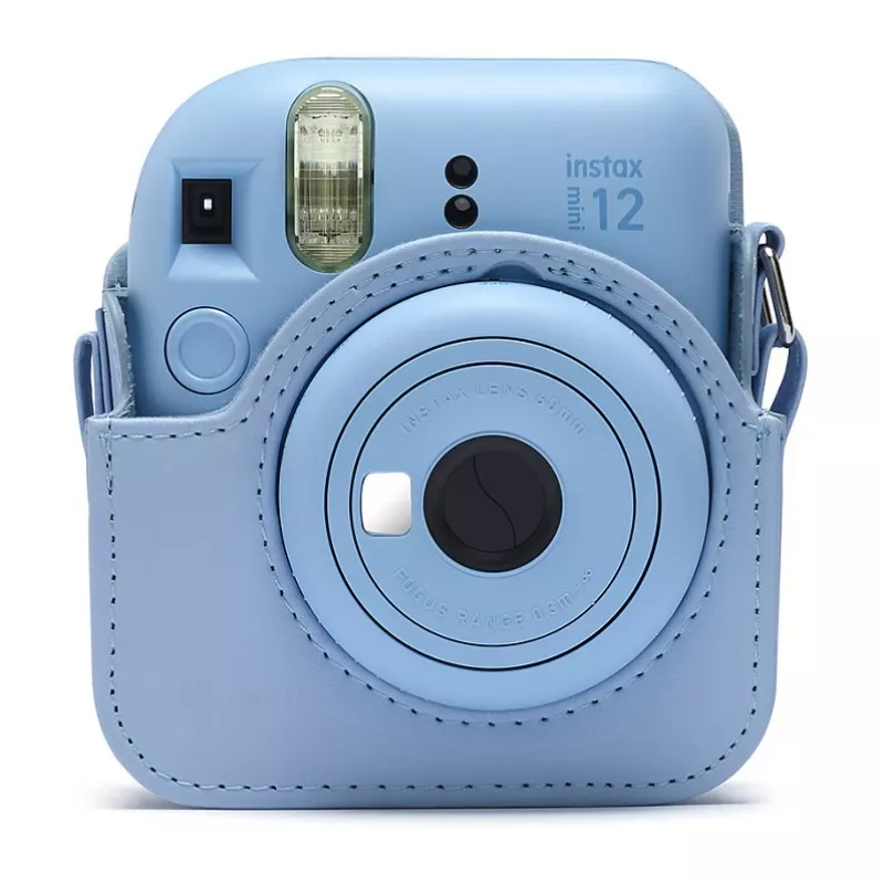 Fujifilm Instax dėklas fotoaparatui – dirbtinė oda – pastelinė mėlyna – skirta Instax Mini 12 (70100157188)