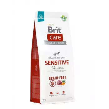 Brit Care Grain-Free Sensitive 12 kg – Elniena ir bulvės, suaugusiems šunims, jautriam virškinimui, be glitimo ir laktozės