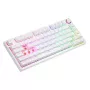SAVIO PHENIX WHITE belaidė mechaninė klaviatūra, Gateron Red Pro, ABS