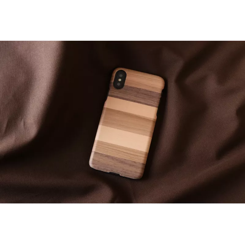 Apsauginis dėklas iš medžio ir polikarbonato iPhone X/XS – juodas