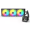 All-in-One Skysčio Aušintuvas CPU Sharkoon S60 ARGB — 360 mm Radiatorius, 3×120 mm PWM Ventiliatoriai, Juodas