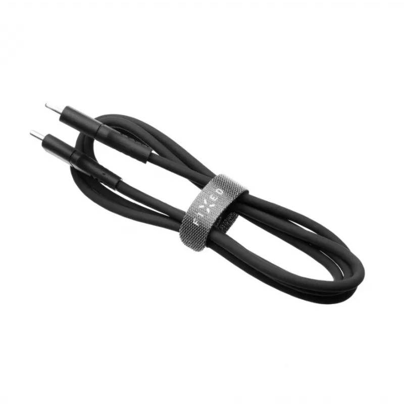 Fiksuotas USB-C į USB-C laidas FIXED FIXDLS-CC2-BK — 2 m, 60 W