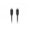 USB C į C laidas LANBERG CA-CMCM-32CU-0018-BK, USB 3.2 Gen 2, 1,8 m, juodas, 100 W PD, 4K vaizdas