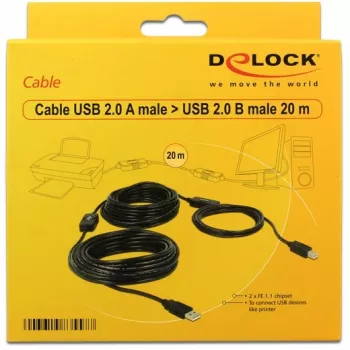USB kabelis DeLOCK 20m USB2.0-A – USB2.0-B 83557