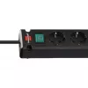 Brennenstuhl Bremounta 5 lizdų ilgintuvas (2x USB-C, 3 m), juodas