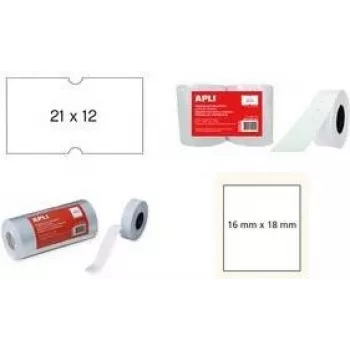 Kainų etiketės agipa 101253 16×18 mm baltos nuolatiniai lipdukai – ritininis lipnus popierius