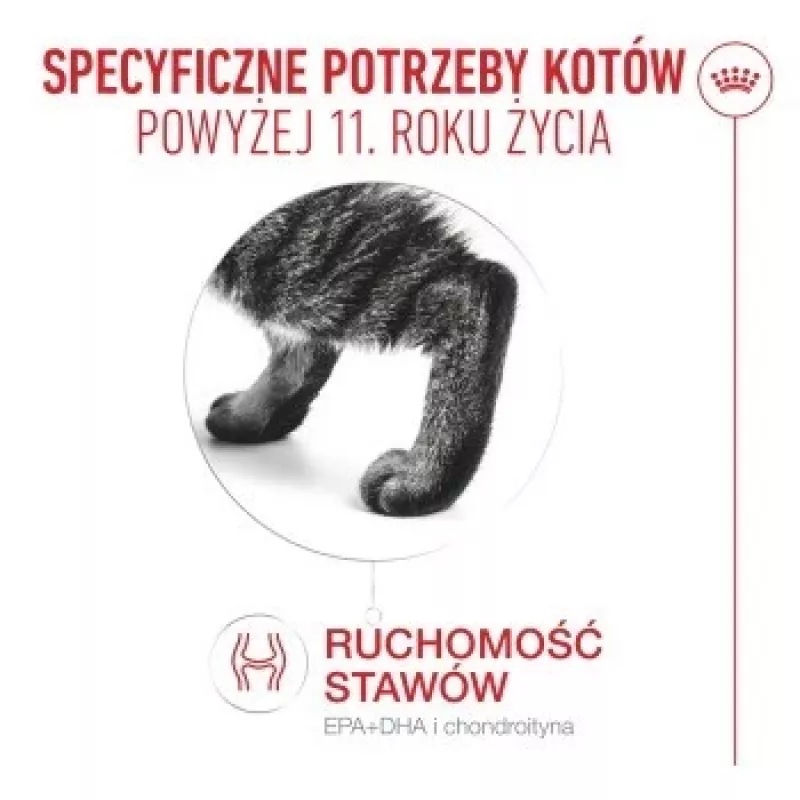 Šlapias kačių ėdalas Royal Canin FHN Ageing 11+ Gravy 12×85 g – senjorams skirti pilnaverčiai dubenėliai