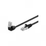 Wentronic Goobay CAT 5e Patch Laidas 1x 90° kampu, F/UTP, Juodas, 0.25 m - CCA vario mišinys, 1x RJ45-Kištukas 90° (8P8C) (94185)