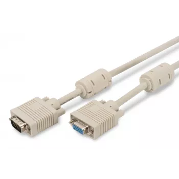 VGA monitoro ilginimo laidas DIGITUS AK-310203-030-E — 3 m, VGA (D-Sub) į VGA (D-Sub), 3Coax+7-wire, smėlio spalvos
