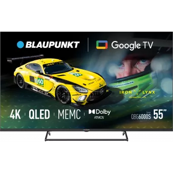 Blaupunkt QLED televizorius 55QBG6000S 55 colių Smart TV Google TV juodas
