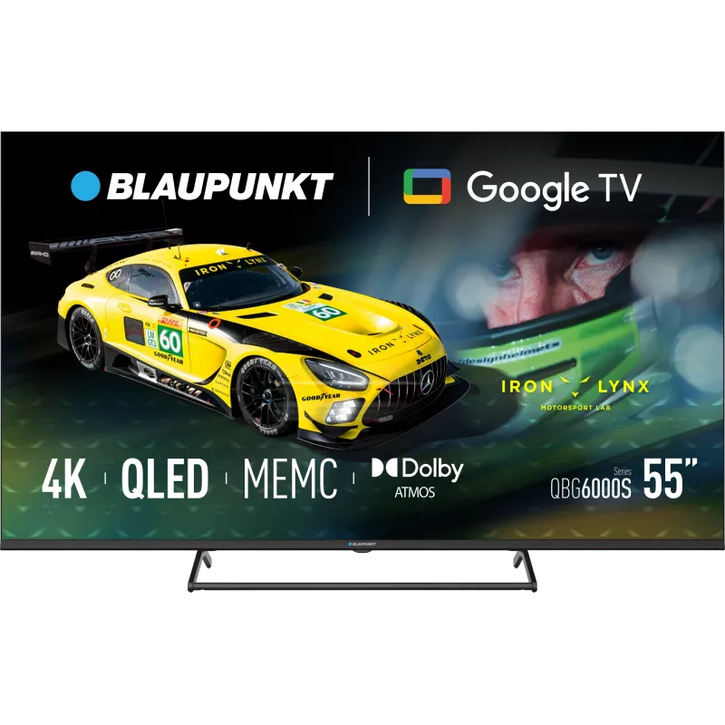 Blaupunkt QLED televizorius 55QBG6000S 55 colių Smart TV Google TV juodas