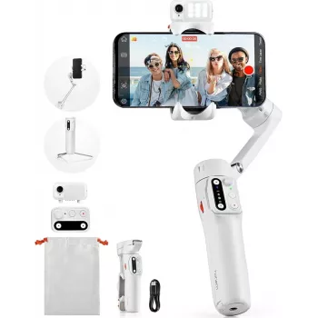 Gimbal išmaniajam telefonui Hohem iSteady V3 AI Kit — baltas, modelis HPG-V3 W