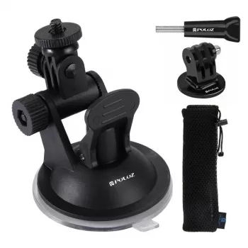 Puluz automobilio priekinio stiklo laikiklis sportinėms kameroms (tinka Osmo Action 5 Pro, Insta360 X5)