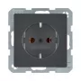 Kištukinis lizdas Type F berker 47436086 — 16 A, 250 V, antracitas, duroplastinis korpusas