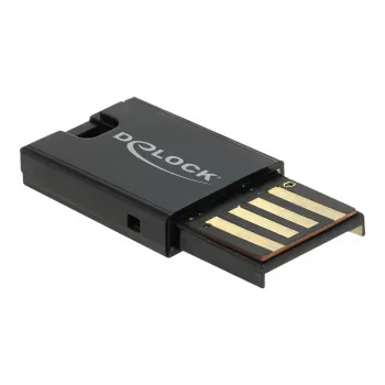DeLOCK USB 2.0 kortelių skaitytuvas, juodas, MicroSD / MicroSDHC / MicroSDXC, 480 Mbit/s