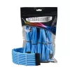 CableMod PRO ModMesh 12VHPWR kabelių prailginimo rinkinys — šviesiai mėlyna, 3 vnt. GPU 12+4 kontaktų prailginimai